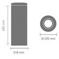 Cos de gunoi, Brabantia, Matt Steel, 30 L, 31.8x29.5x68.5 cm, otel, cu protectie impotriva incendiilor, argintiu