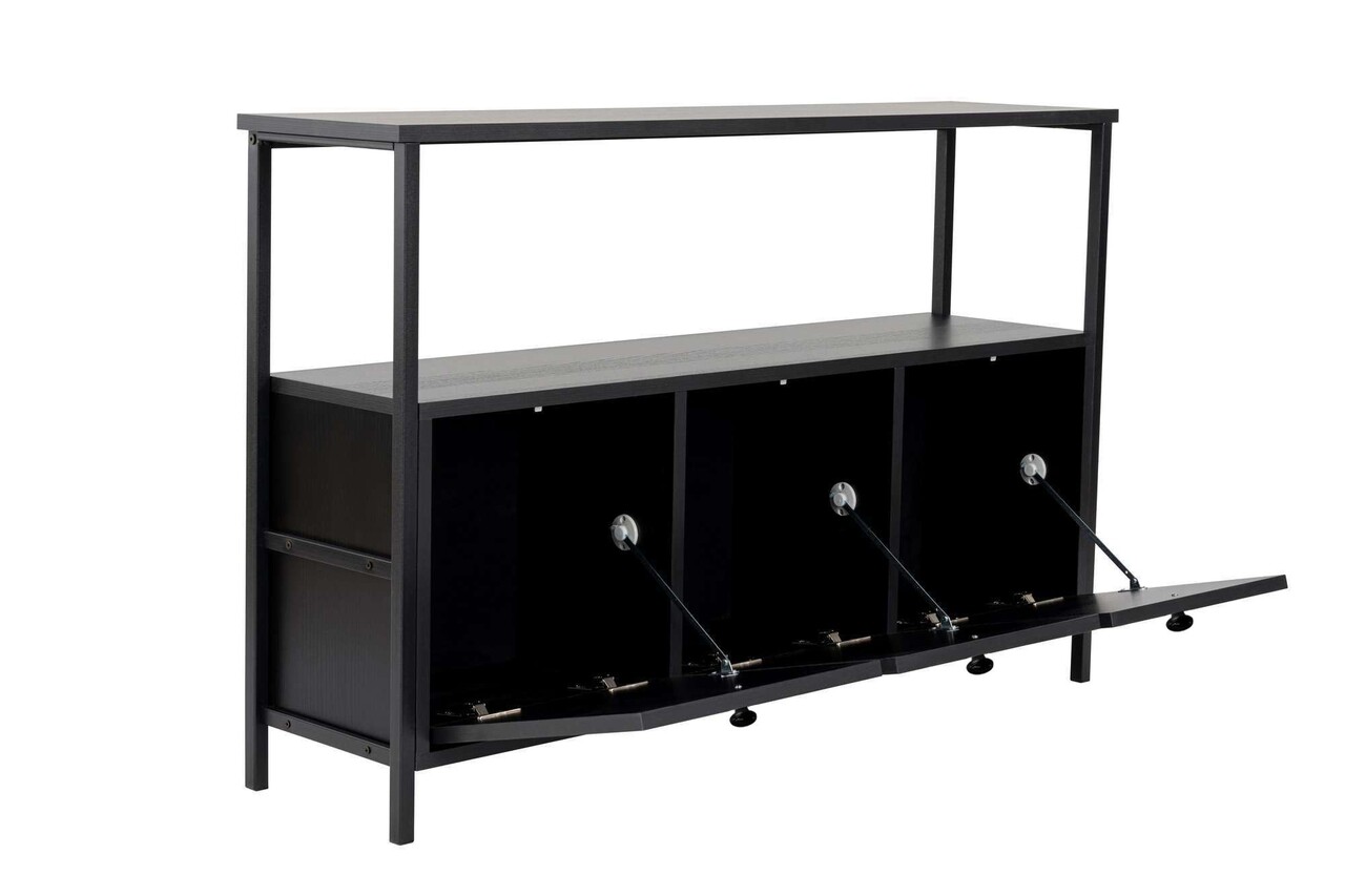 Consola, Hanah Home, Solace, PAL, Negru lemn / Negru - imagine 8