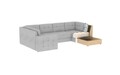 Coltar extensibil dreapta 5 locuri ELTAP, RT-85MO, Blewett, 299x198x82 cm, lemn/poliester, gri deschis