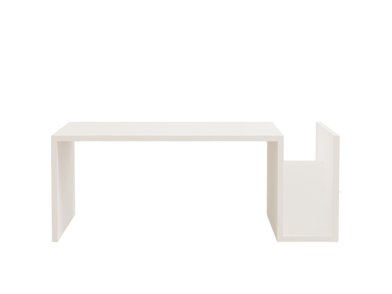 Masuta de cafea, Hanah Home, Memo, 86.8x32.4x50 cm, Alb - imagine 5