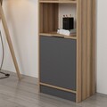 Corp biblioteca, Minerva, Elina 2, 45x180x30 cm, PAL, Nuc / Antracit