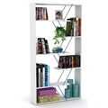 Biblioteca Rafevi Tars, 84 x 24 x 157 cm, PAL/metal, alb/albastru