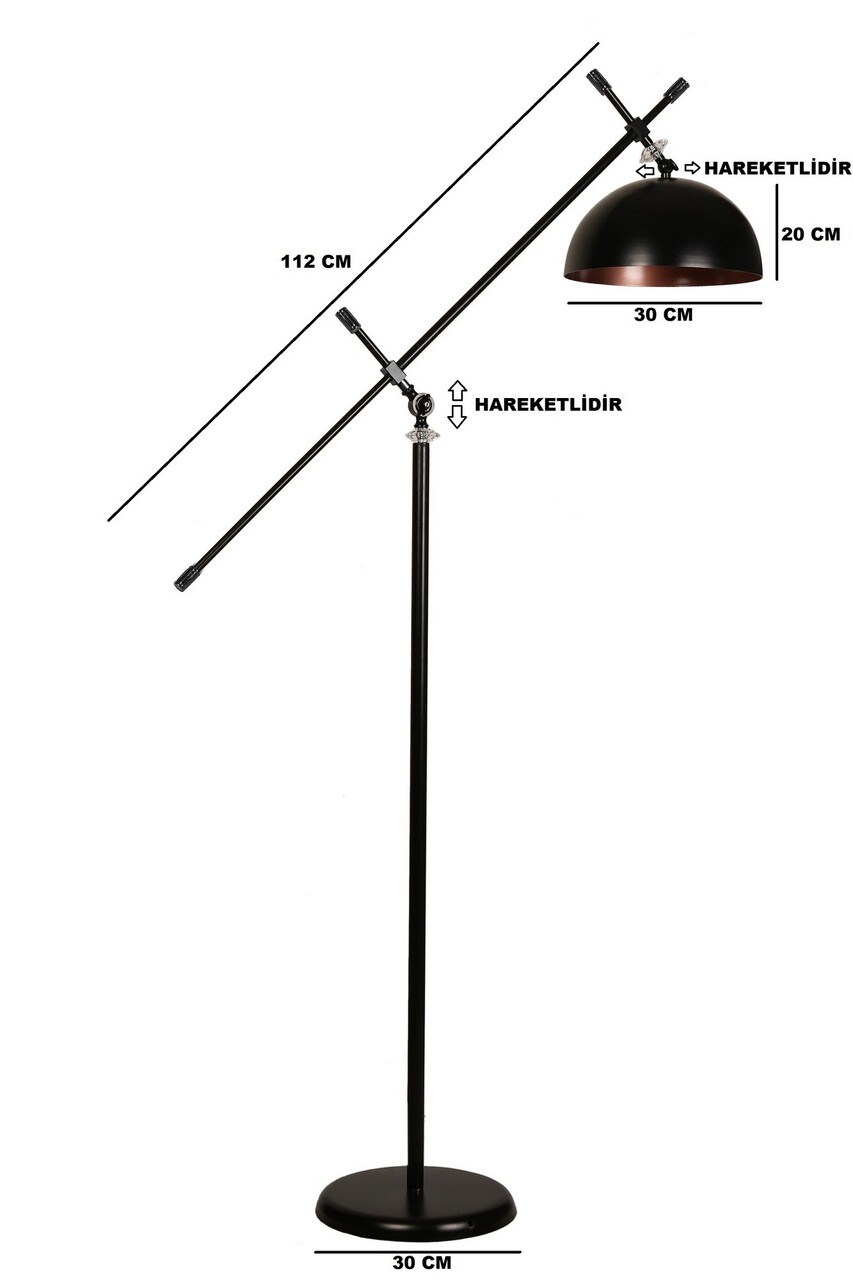 Lampadar, Luin, 534LUN3171, Metal, Negru / Crom