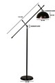 Lampadar, Luin, 534LUN3171, Metal, Negru / Crom