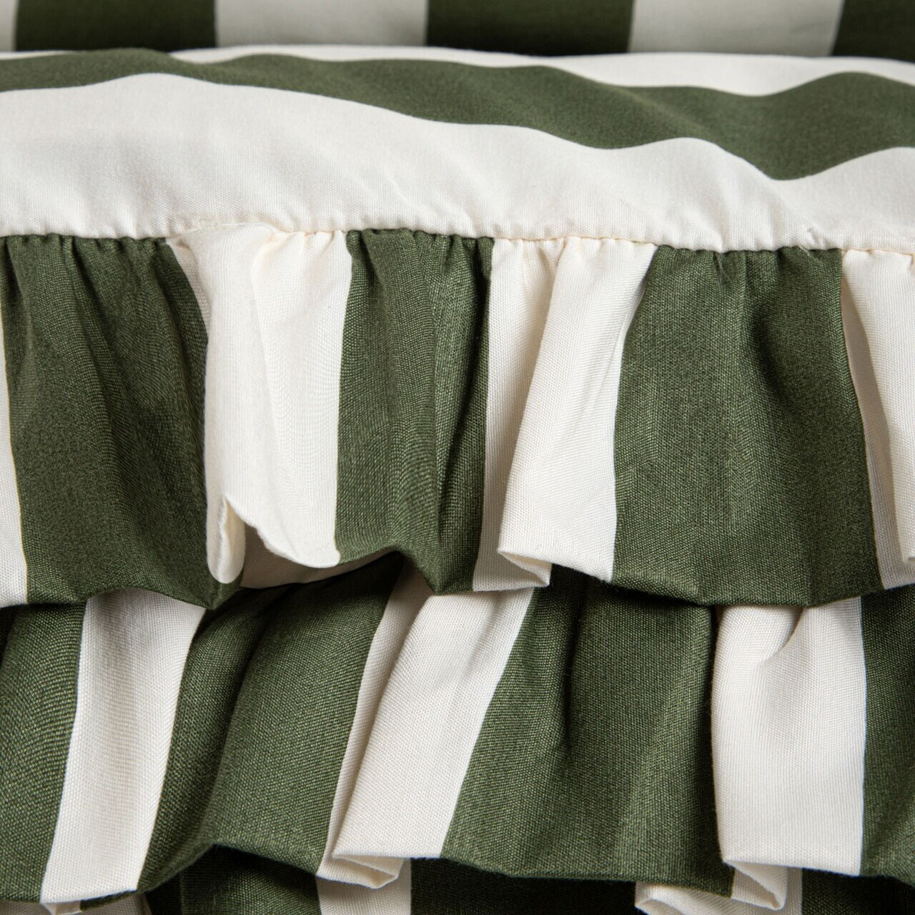 Lenjerie de pat pentru o persoana Tiffany, Homla, 140x200 cm, 2 piese, microfibra din poliester, verde olive/ecru — imaginea 2