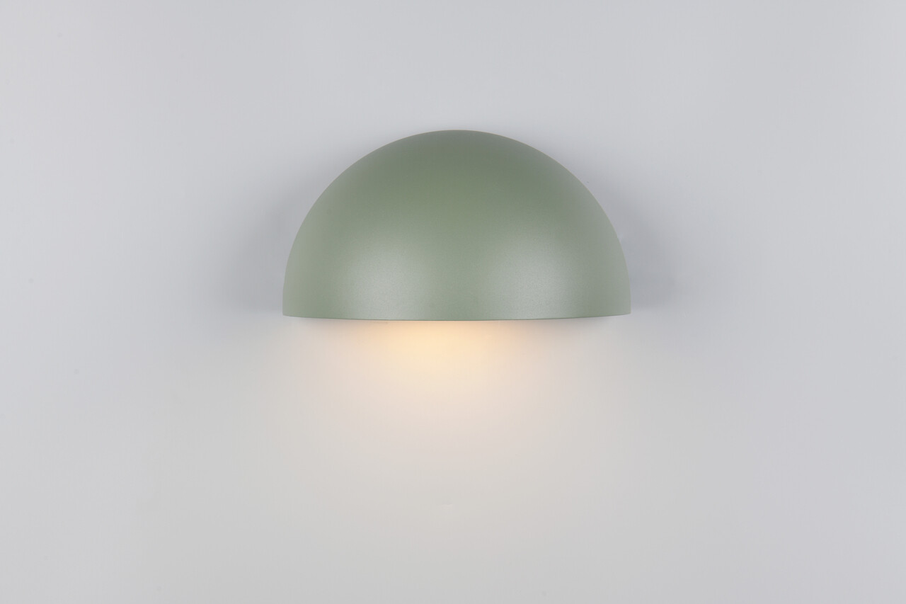 Aplica de perete pentru exterior Maas, TRIO, 27x15.5x14.3 cm, 10W, 1x E27, aluminiu, verde