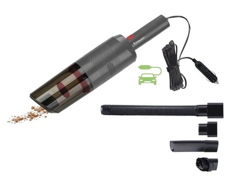 Aspirator de masina Beper, 75W, 3.5 Kpa, 350 ml, 36.5x9.5x10.5 cm, gri