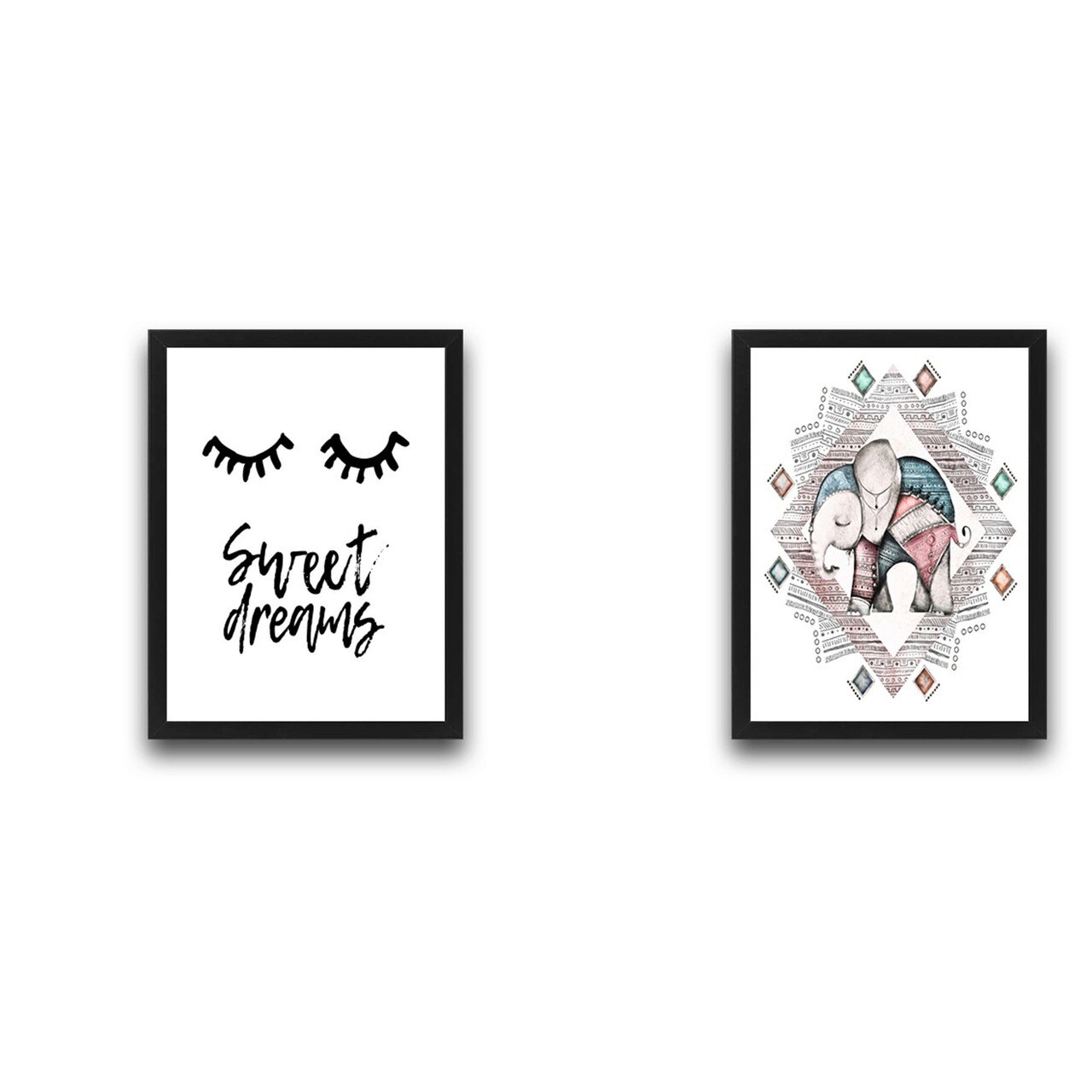 Set 2 tablouri decorative, Sweet Dreams Set, PAL, Hartie, Multicolor - 1 | YEO