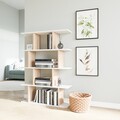 Biblioteca, Colman, Harmon, 90 x 25 x 127.4 cm, pal melaminat, alb/stejar