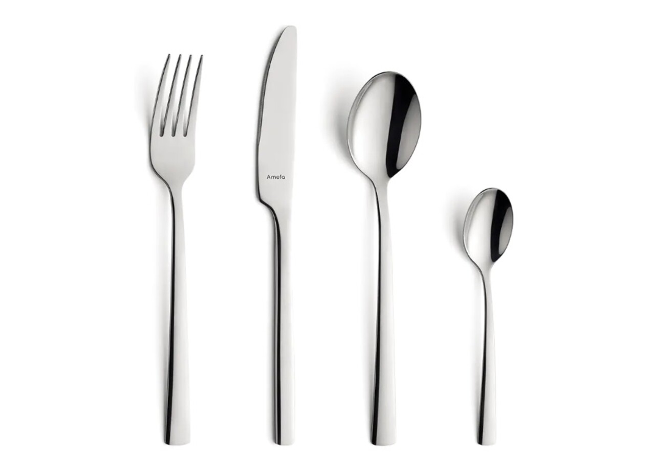 Set tacamuri 24 piese Manille, Amefa, 6 persoane, inox 18/0, argintiu - 2 | YEO