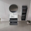 Dulap de baie cu chiuvetă, Hanah Home, Moonlight 70 v2, Antracit mat