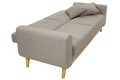 Canapea extensibila 3 locuri Carmelo, Pakoworld, 214x80x86 cm, lemn/textil, bej