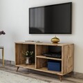 Comoda TV Zisino Pine, Kalune Design, 100x35x54 cm, maro
