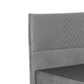 Pat cu somiera rabatabila Rizko, Pakoworld, 120x200 cm, PAL/textil, gri