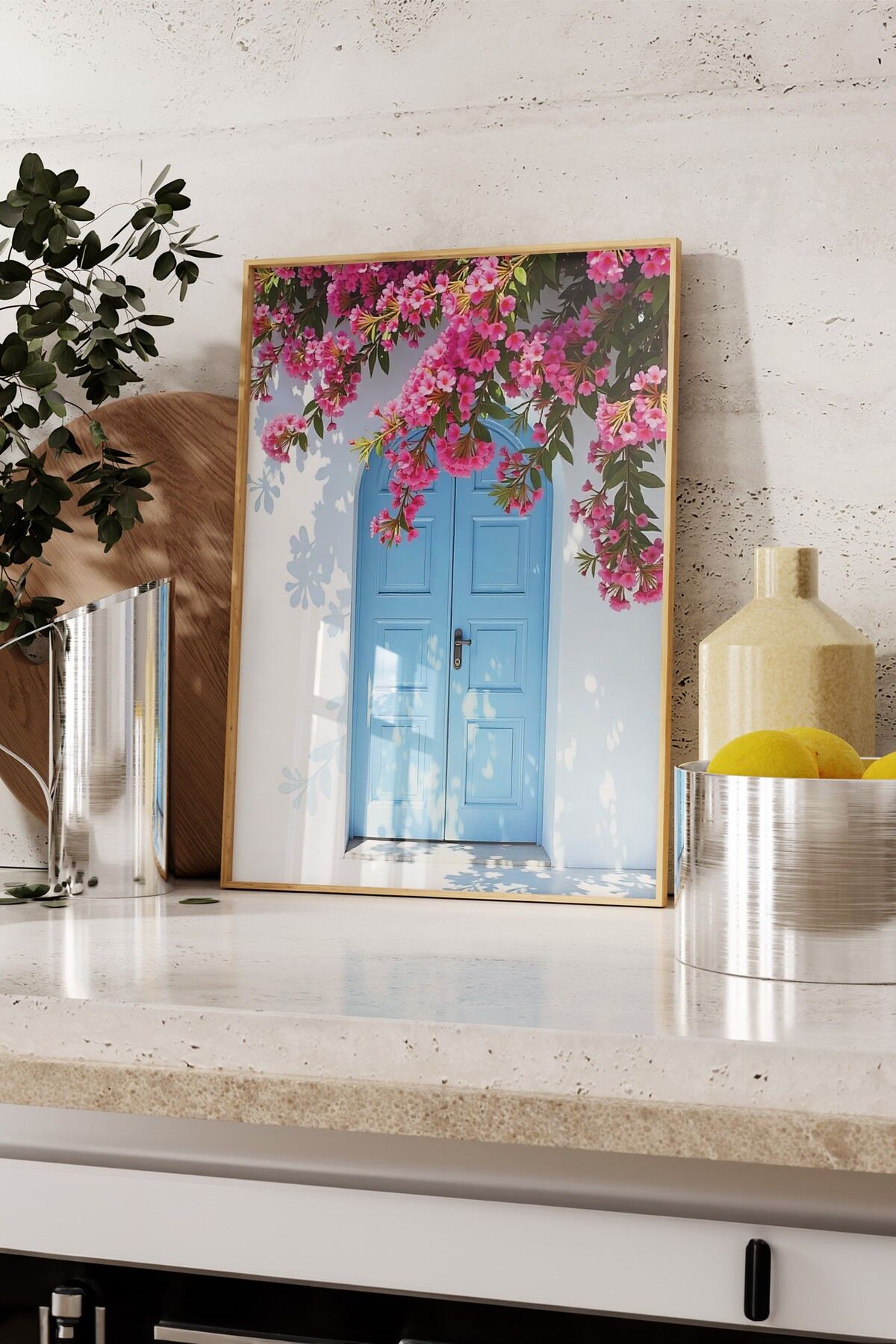 Tablou decorativ, 109483, LEMN SOLID, Față: 100% PVC STICLĂ, Multicolor