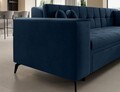 Coltar extensibil dreapta 4 locuri ELTAP, Sol-40, Solange, 292x196x84 cm, lemn/poliester, albastru inchis