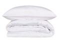 Lenjerie de pat pentru o persoana, 2 piese, 135x200 cm, 100% bumbac satinat, Cotton Box, Elegant, alb