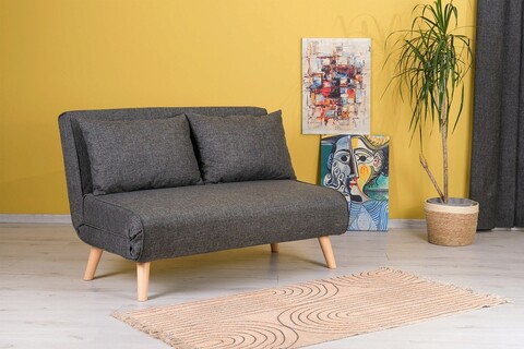 Canapea extensibilă cu 2 locuri, futon, 859ftn2714, metal , gri inchis