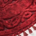 Set covorase de baie 2 piese, Alanur Home, COTTONKT000528, Bumbac, Rosu claret