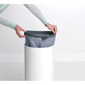 Cos de rufe, Brabantia, White Cork, 35 L, 30x30x63.5 cm, otel/pluta, alb