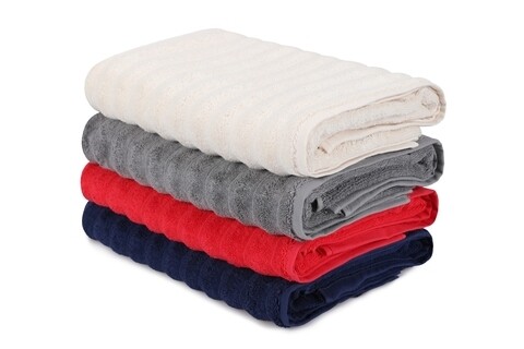 Set 4 prosoape de baie 406, Beverly Hills Polo Club, 70x140 cm, bumbac, multicolor