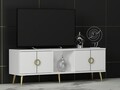 Comoda TV, Odessa, Cey, 120x30x45 cm, PAL, Alb