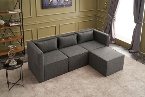 Coltar moduler lina kose koltuk , balcab home, 80x80x72 cm, lemn, antracit