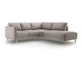 Coltar dreapta 4 locuri, Eden, Micadoni, 267x234x90 cm, catifea, gri beton