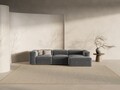 Coltar dreapta 3 locuri, Bergamo, Cosmopolitan Design, 304x152x70 cm, tesatura structurata, grafit