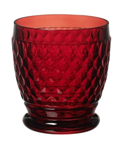 Set 2 pahare de whiskey, Villeroy & Boch, Boston, 330 ml, sticla cristal, rosu