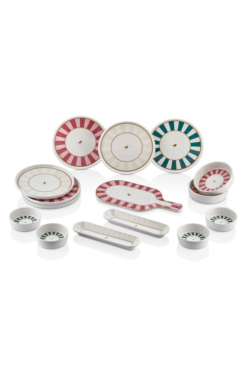 Set de mic dejun, Hermia, 430KSV1395, Ceramica, Bol: 13,5 x 13,5 cm (2 bucăți), Multicolor - view 3