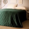 Cuvertura de pat Tuala, Homla, 200x220 cm, poliester, verde