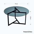 Masuta de cafea Trio Sehpa, Neostill, D75x42 cm, negru/fumuriu
