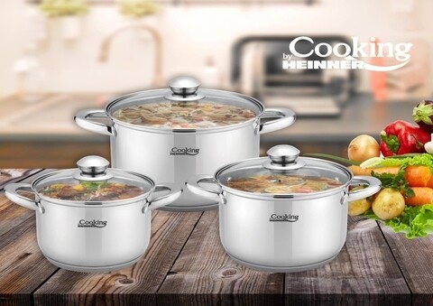 Set de gatit alena, heinner, 6 piese, inox