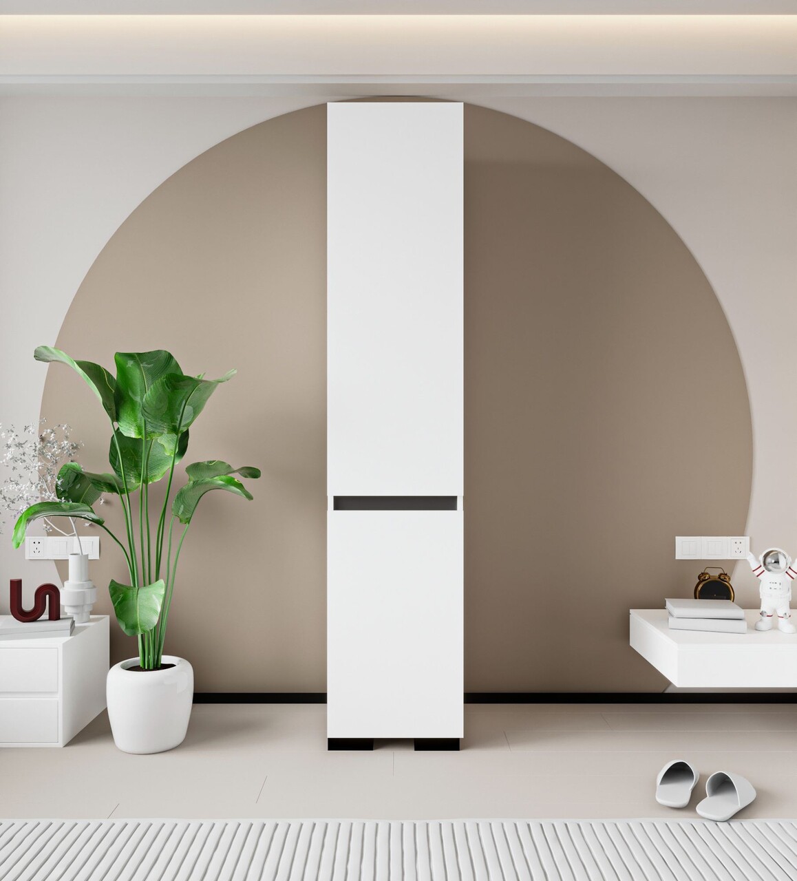 Dulap pentru haine Hanah Home Floransa 45 45x210x52 cm PAL Alb / Antracit