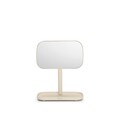 Oglinda cosmetica cu tava, Brabantia, Soft Beige, reglabila la 360 grade, factor marire x 5, 20x12.6x28.3 cm, polipropilena, bej