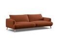 Canapea 4 locuri, Naomi, Micadoni Home, 230x95x75 cm, tesatura structurata, caramiziu