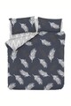 Lenjerie de pat dubla King (IT) Olivia - Petrol Blue, Mijolnir, 3 piese, 250x200 cm, bumbac ranforce, multicolor