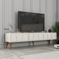 Comoda TV, Hommy Craft, Lyon 44, 180x44x35 cm, PAL, Crema/Nuca