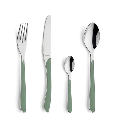 Poza Set tacamuri 24 piese, Amefa, Eclat Matt, inox, verde