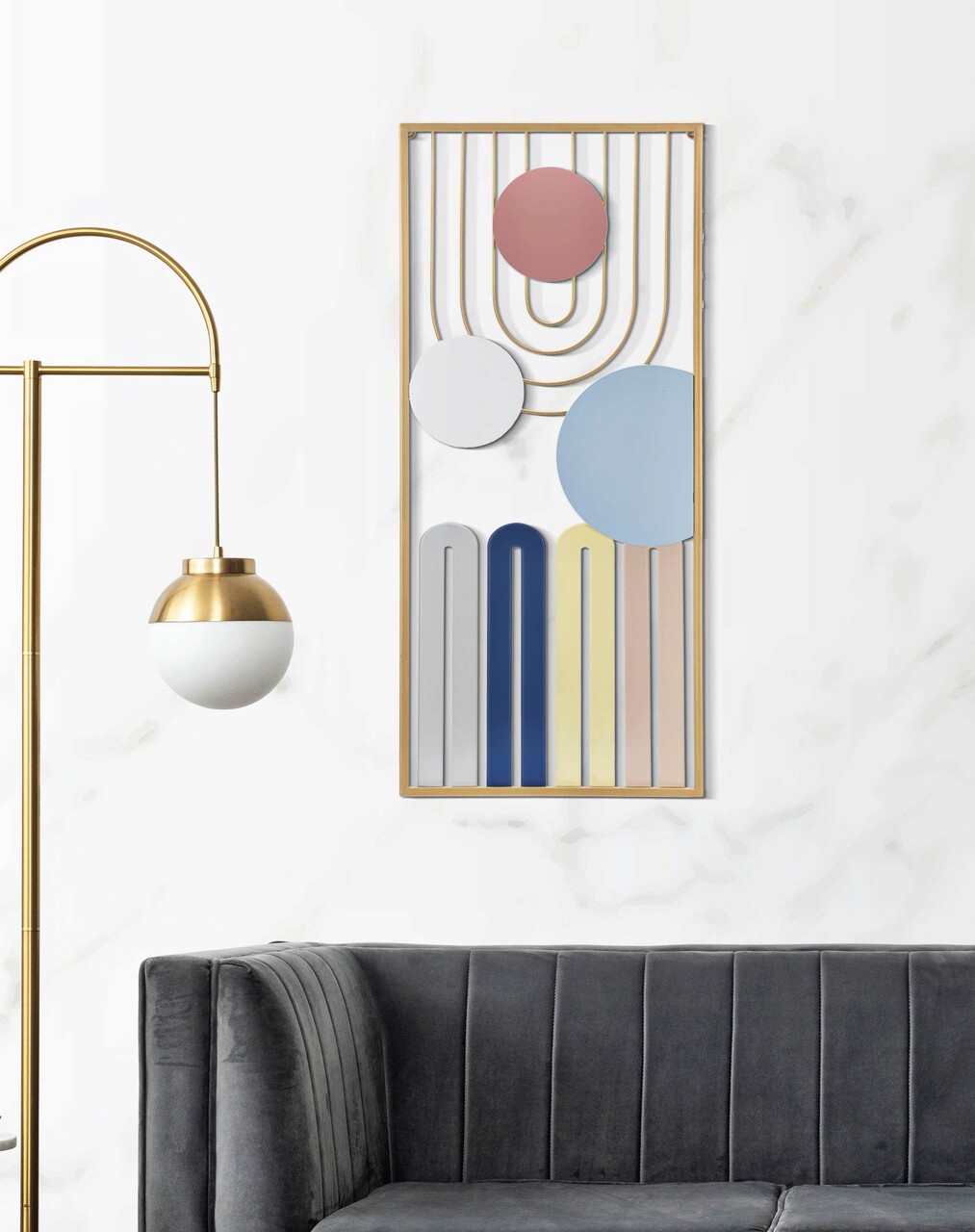 Decoratiune de perete Colorful -A, Mauro Ferretti, 37x84 cm, fier, multicolor - 2 | YEO
