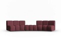 Canapea semirotunda 5 locuri, Lupine, Micadoni Home, BL, 367x118x70 cm, poliester chenille, bordo