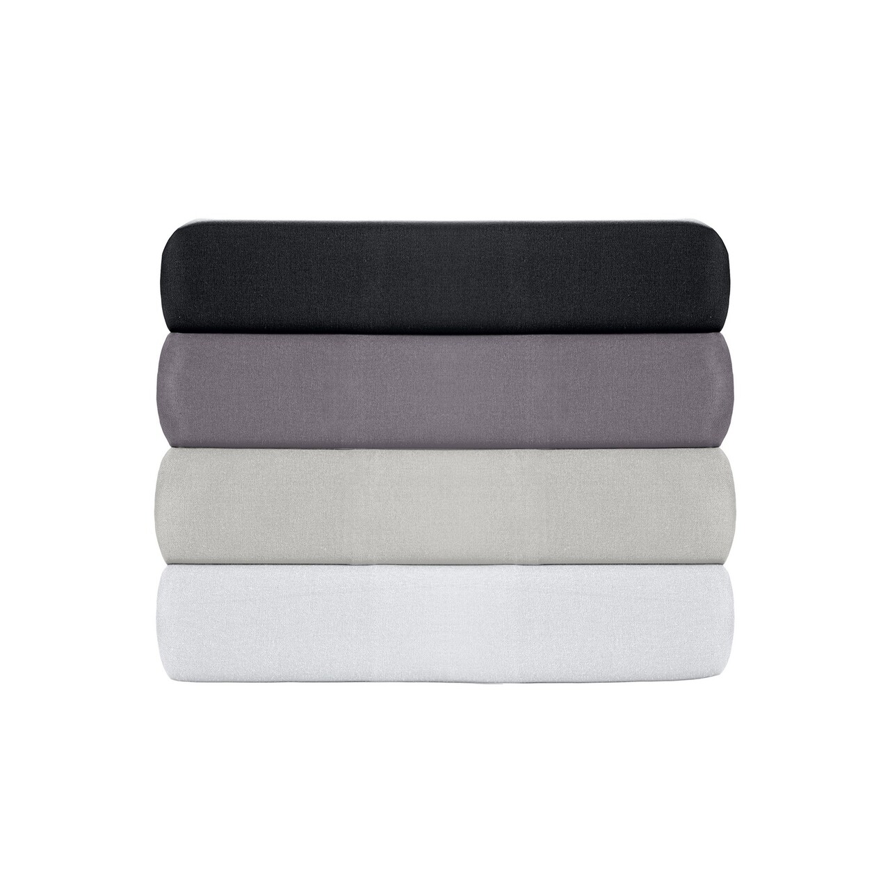 Cearceaf de pat cu elastic Ranforce Single (FR) (IT) (ES) (DE), L'essentiel Maison, Tonne Grise, Alb - imagine 4