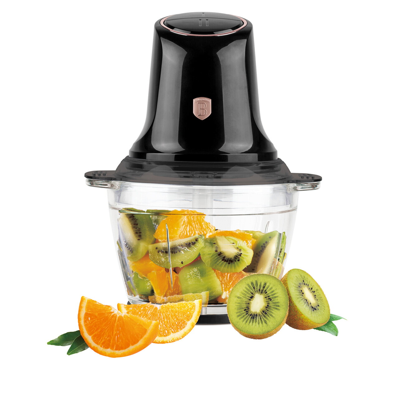 Tocator legume Berlinger Haus, Black Rose, 500W, sticla/plastic, negru/transparent - imagine 6