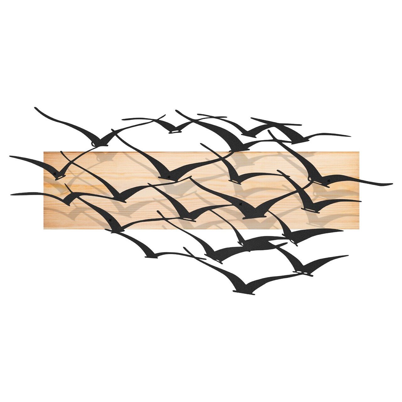 Decoratiune de perete, Ventus, Cadru: Lemn (Grosime: 2 cm), Natural/Negru — imaginea 7
