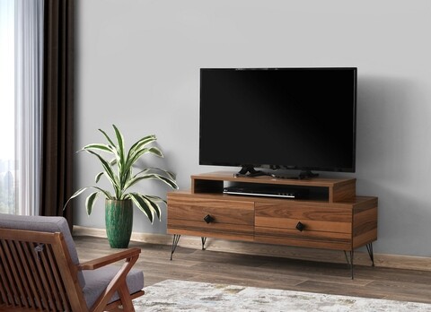 Comoda TV Kardelen, Kalune Design, 115x15x45 cm, maro Comode