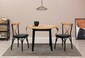 Set masă și scaune extensibile, Vella, Oliver, PAL, Stejar / Negru