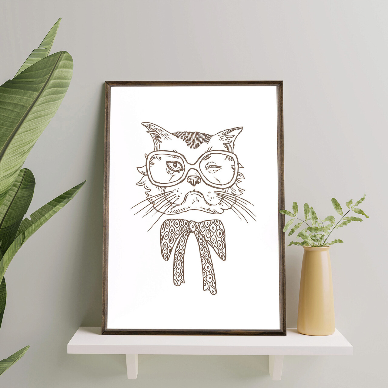 Tablou decorativ TD149 Lemn Desenat manual Natural