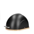Cutie pentru paine Darvin, Homla, 37x26x22 cm, plastic/bambus, negru/natur