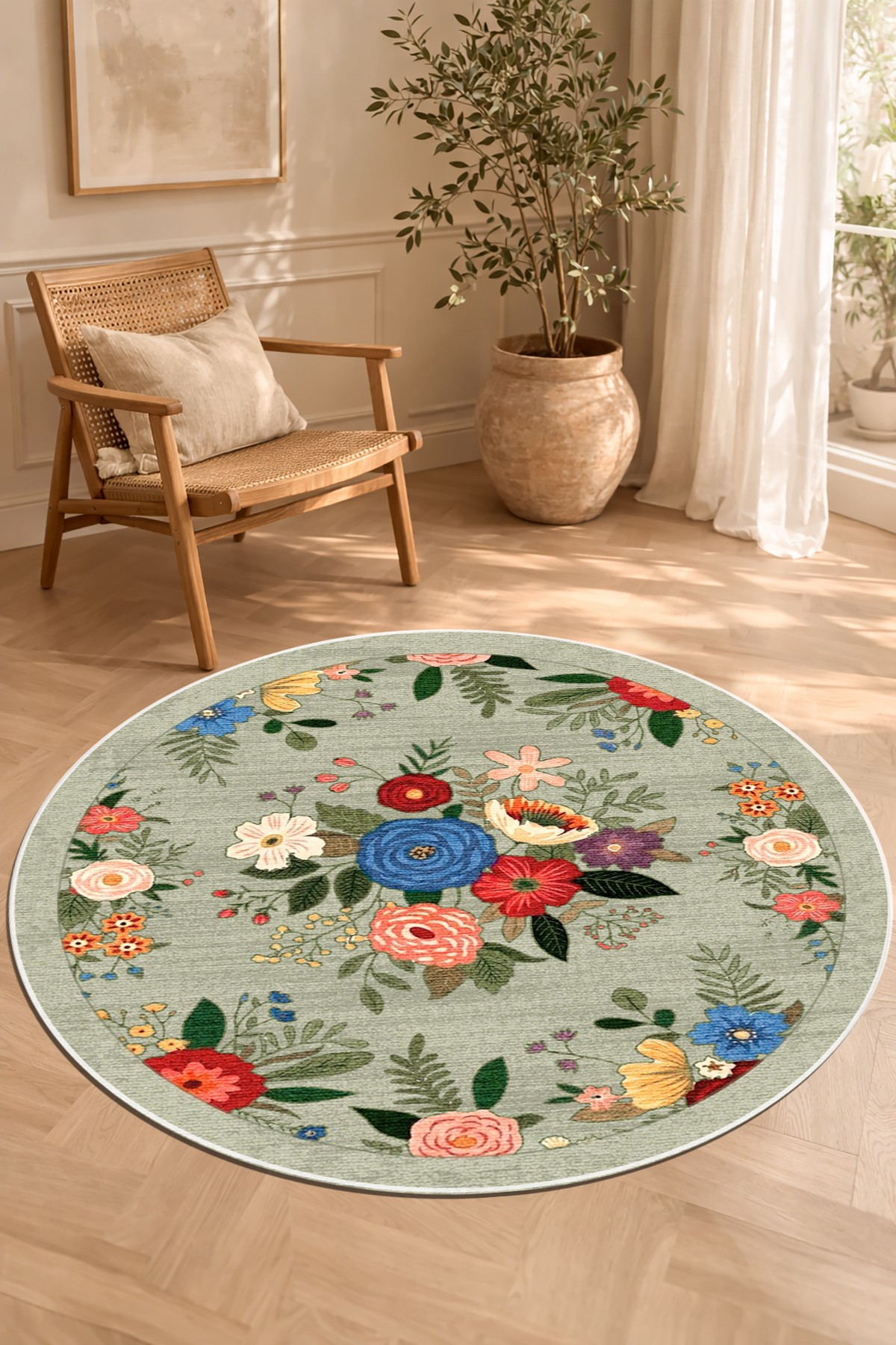 Covor, DC-7524-02, 100x100 cm, Poliester, Verde